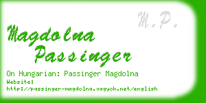magdolna passinger business card